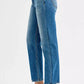 RISEN Tummy Control High Rise Ankle Slim Barrel Jeans - DAVERRI FASHIONS