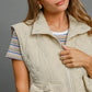 Umgee Sleeveless Quilted Vest with Bow Details