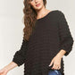 ADORA Bubble Texture Round Neck Blouse Blouses