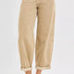 RISEN High Rise Crop Barrel Cordurory Pants - DAVERRI FASHIONS
