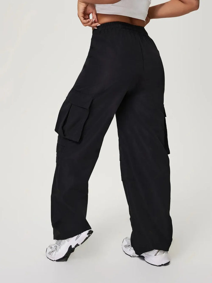 Drawstring Wide Leg Pants | Pants Daverri Fashions