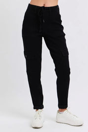 BK 0(24) Judy Blue Full Size High Waist Cargo Cuffed Jogger | Jeans Daverri Fashions