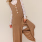 Woman in Haptics Oversized Wide Leg Jumper with tan corduroy, white lace sleeves
