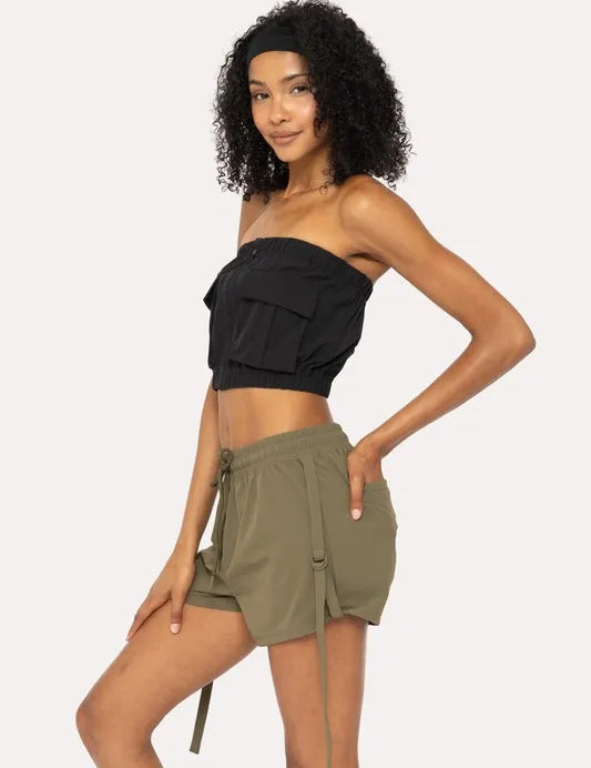 MONO B Cargochic Ribstop Tube Top | Tops Daverri Fashions