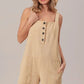 BiBi Washed Denim Buttoned Overall Jumpsuit Jumpsuits