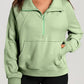 Daverri Fashions Half Zip Long Sleeve Sweatshirt - DAVERRI FASHIONS