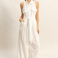 HYFVE Sleeveless Tie Waist Wide Leg Jumpsuit Jumpsuits