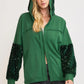 Umgee Sequined French Terry Jacket