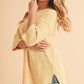 Aemi + Co Side Slit Ribbed Hem Round Neck Sweater Sweaters