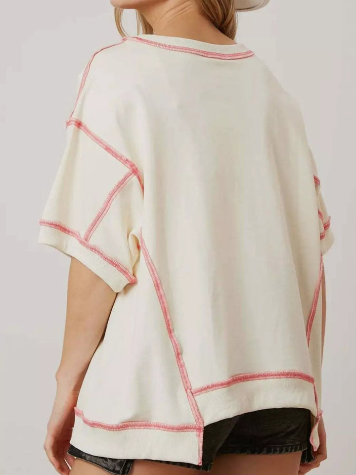 Sequin Lobster Half Sleeve T-Shirt | T-Shirts Daverri Fashions