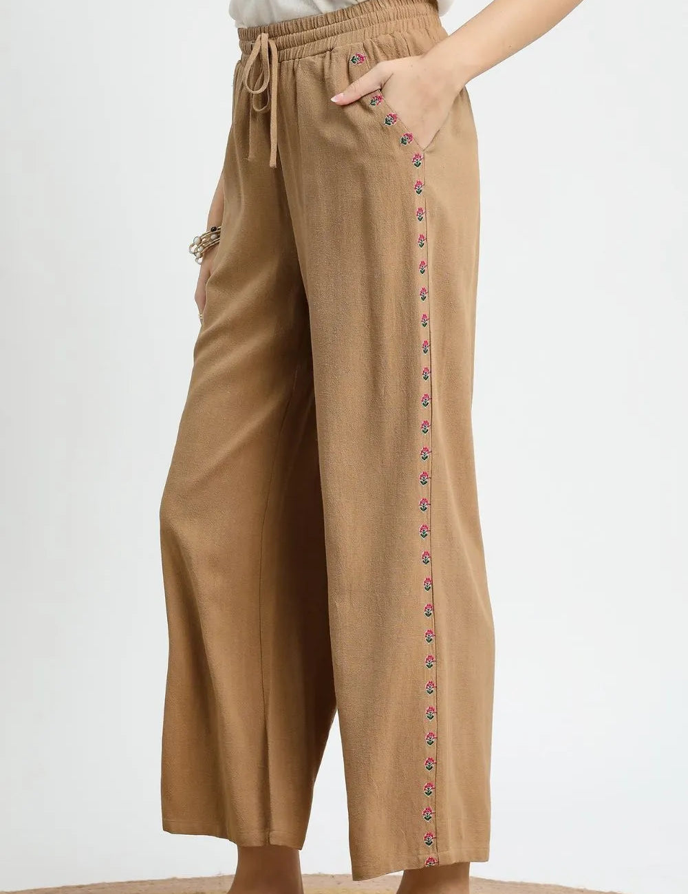 Umgee Wide Leg Drawstring Pants | Pants Daverri Fashions