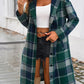 Devine Plaid Long Sleeve Hooded Coat - DAVERRI FASHIONS