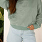 Flower Patch Drop Shoulder Sweatshirt - DAVERRI FASHIONS