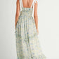 MABLE Floral Printed Shoulder Strap Midi Dress