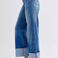 Judy Blue Full Size Distressed High Waist Wide Leg Jeans - DAVERRI FASHIONS