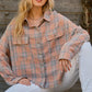 And The Why Full Size Plaid Button Up Raw Hem Shirt Shirts