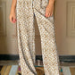 Leopard Drawstring Elastic Waistband Loose Pants - DAVERRI FASHIONS