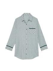 Striped Long Sleeve Button-Up Shirt | Shirts Daverri Fashions