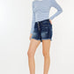 Kancan Mid Rise Button Fly Denim Shorts Denim Shorts