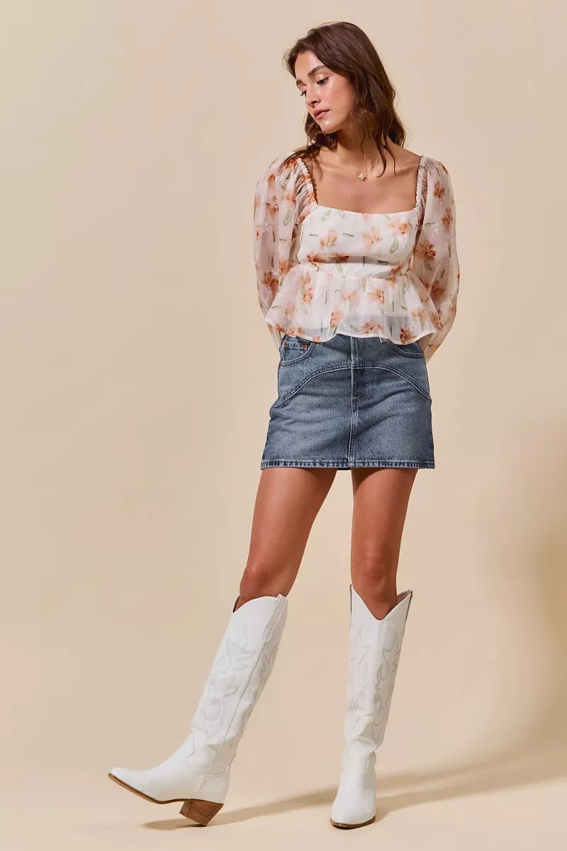 SO ME Washed Denim Mini Skirt with Pockets | Skirts Daverri Fashions
