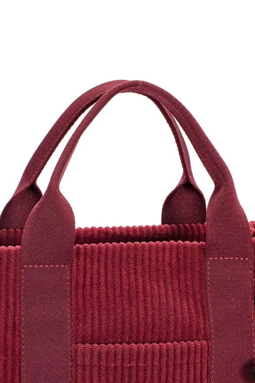 David Jones Corduroy Handbag Bag with Charm Details | Handbags Daverri Fashions