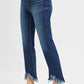 RISEN High Rise Crop Bootcut Fray Hem Jeans