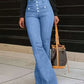 Flare Jeans with Pockets - DAVERRI FASHIONS