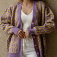 Button Up Long Sleeve Cardigan - DAVERRI FASHIONS