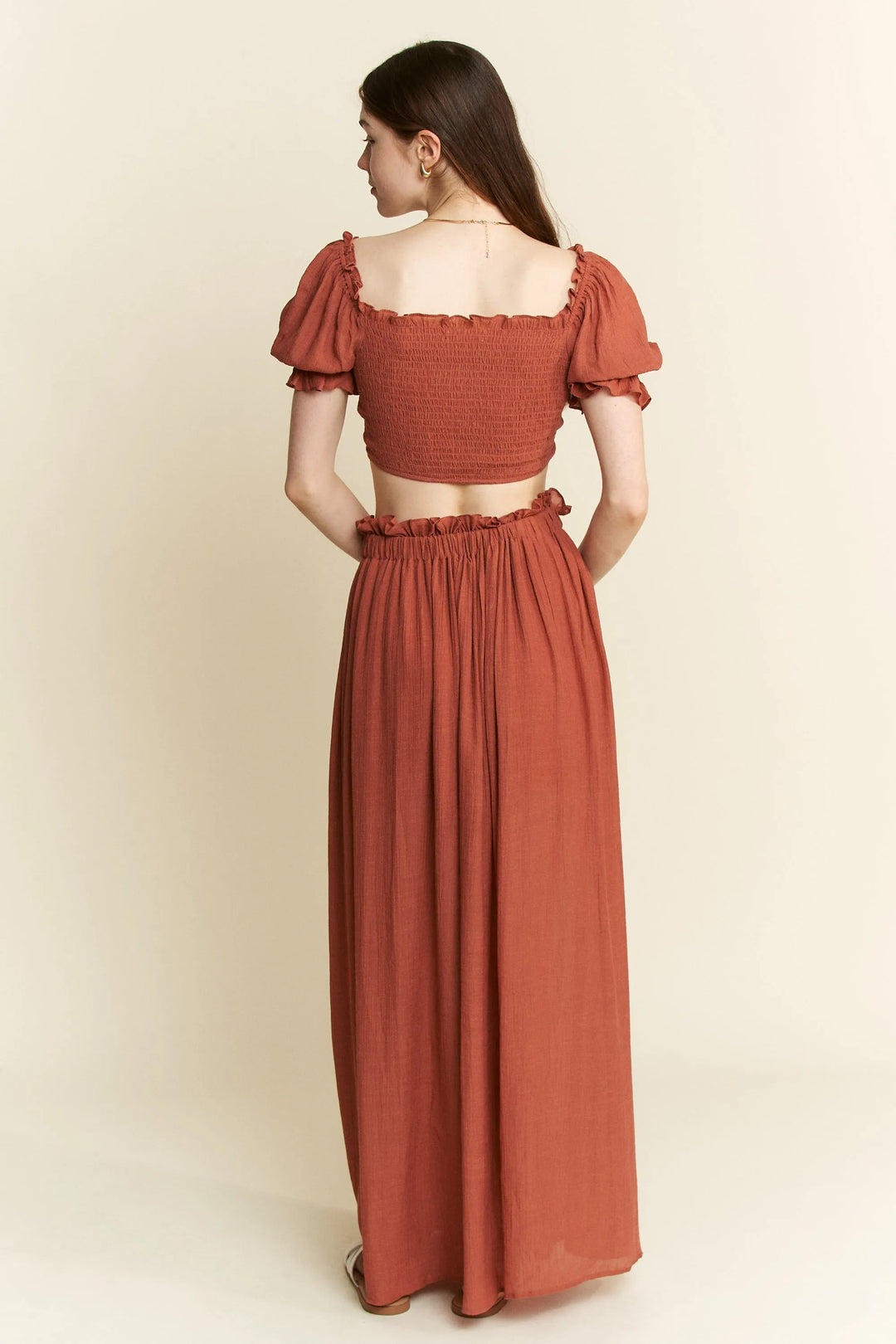 Jade By Jane 2 Piece Crop Top and Skirt Set Skirt Sets