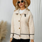 Pocketed Button Down Collared Neck Jacket - DAVERRI FASHIONS