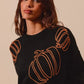 Pumpkin Embroidered Halloween Thanksgiving Sweater Sweaters