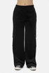 Mono B Elastic Waist Corduroy Cargo Pants Black S