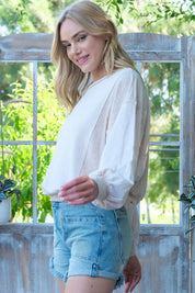 Hailey & Co Rib and Two Tone Knit Mixed Top | Sweaters Daverri Fashions