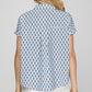 She + Sky Full Size Printed Johnny Collar Short Sleeve Blouse Plus Size Blouses