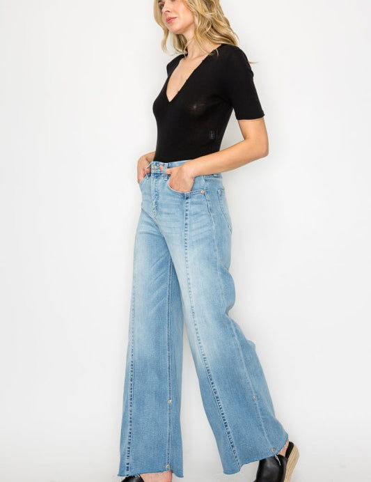 Artemis Vintage Inseam Transform Mid Rise Wide Leg Jeans | Jeans Daverri Fashions