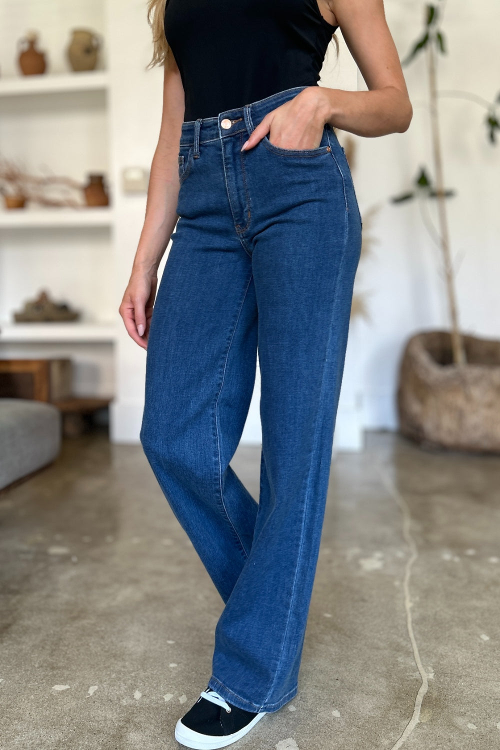 Judy Blue Full Size High Rise Straight Jeans | Daverri Fashions