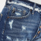 Kancan Distressed Button Fly Denim Shorts Denim Shorts