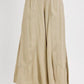 RISEN Shirring Detail Wide Leg Pants Tan Pants