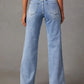 High Waist Straight Jeans with Pockets - DAVERRI FASHIONS