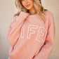 And The Why WIFEY & Heart Round Neck Sweater - DAVERRI FASHIONS