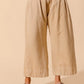 SO ME Mid Rise Wide Leg Chino Pants With Pockets Pants