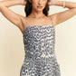 Davi & Dani Leopard Spaghetti Straps Wide Leg Jumpsuit Jumpsuits