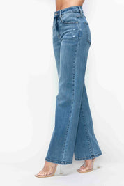 bytos Full Size High Rise Wide Leg Jeans with Pockets | Jeans Daverri Fashions