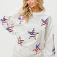 BiBi American Flag Sequin Star Sweatshirt Sweatshirts