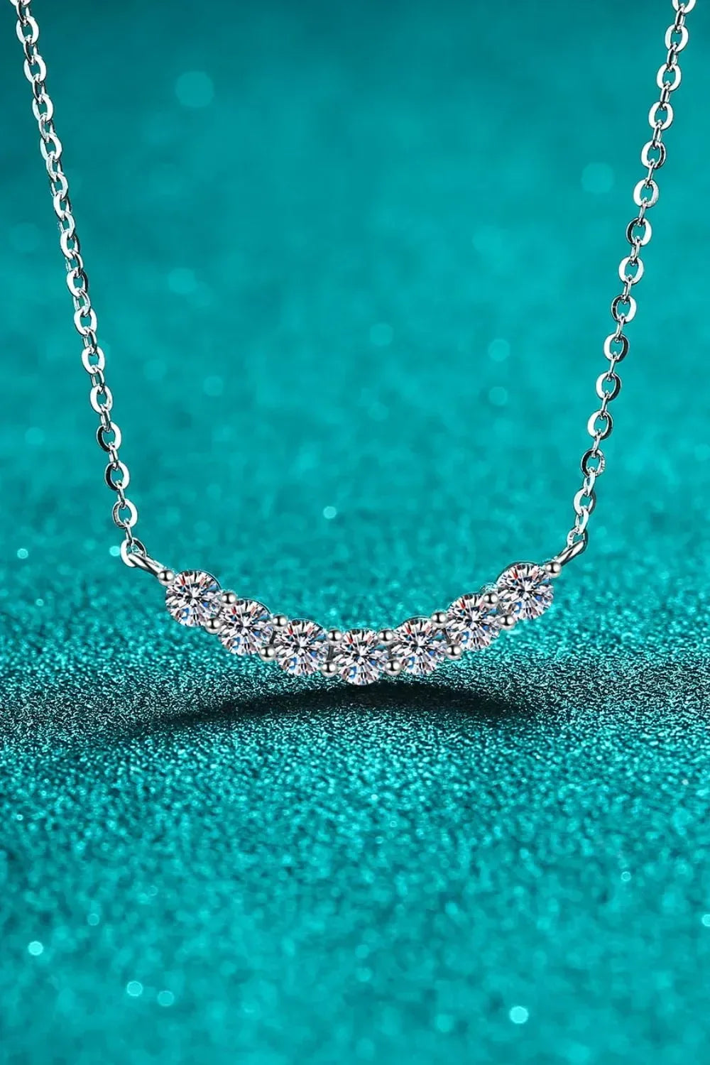 1.4 Carat Moissanite 925 Sterling Silver Necklace - DAVERRI FASHIONS
