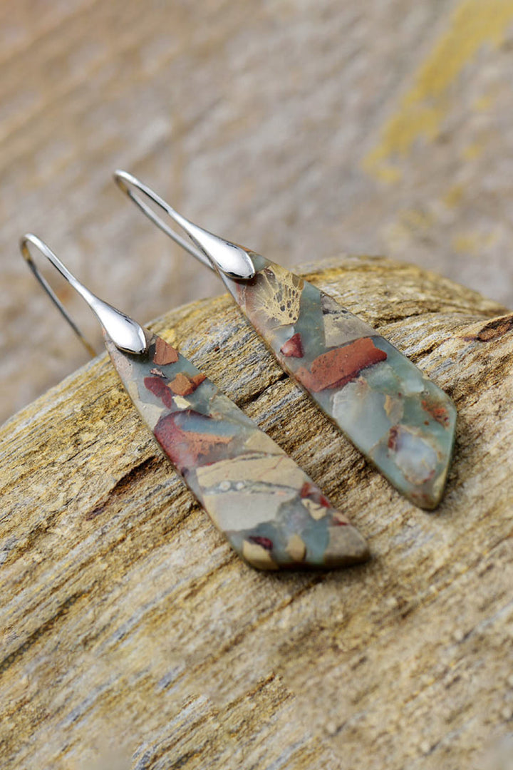 Handmade Natural Stone Dangle Earrings | Earrings Daverri Fashions