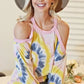 BiBi Tie Dye Print Terry Top with Cold Shoulder Detail - DAVERRI FASHIONS