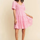 Davi & Dani Jacquard Checker Smocking Tiered Dress Mini Dresses