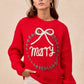 BiBi Christmas Wreath Merry Letter Knit Top - DAVERRI FASHIONS