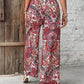 Printed Wide Leg Pants - DAVERRI FASHIONS